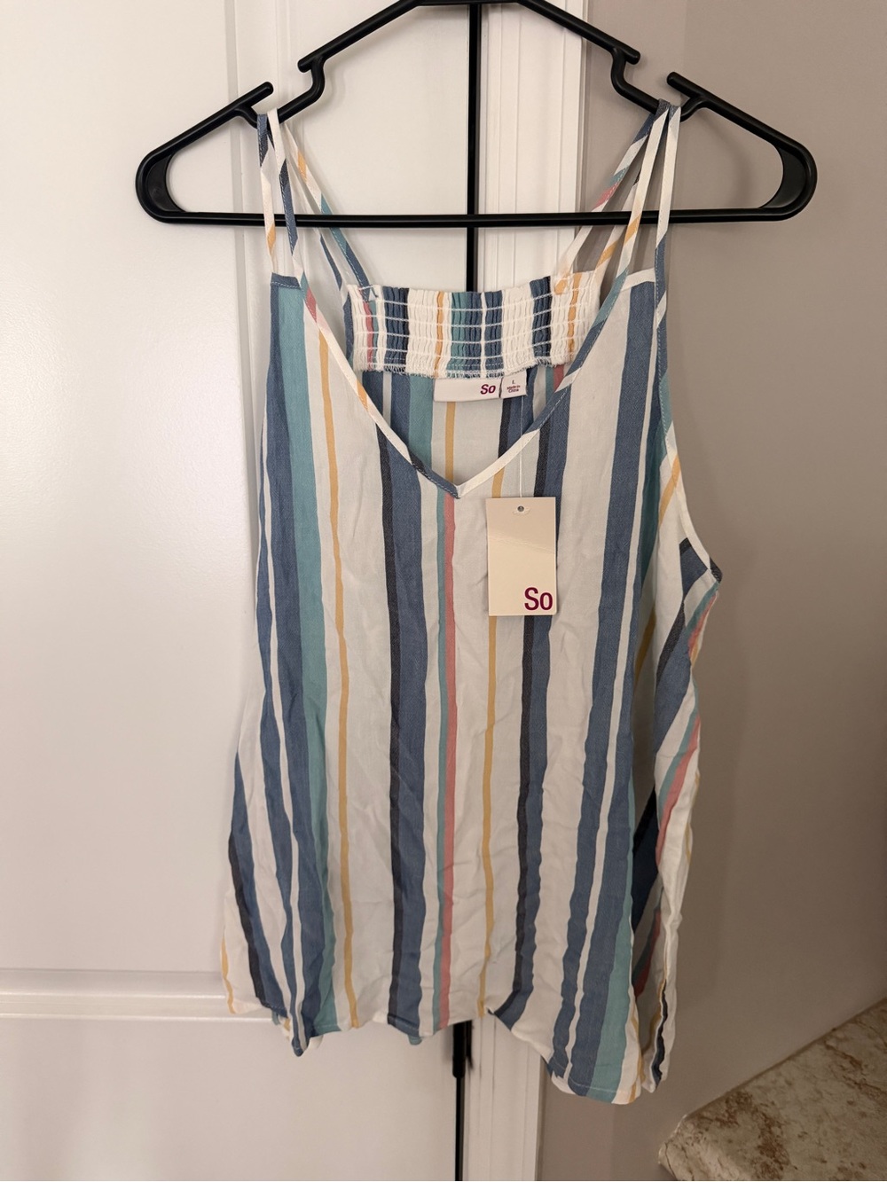 SO Kohl’s Striped Tank Top Large Juniors NWT